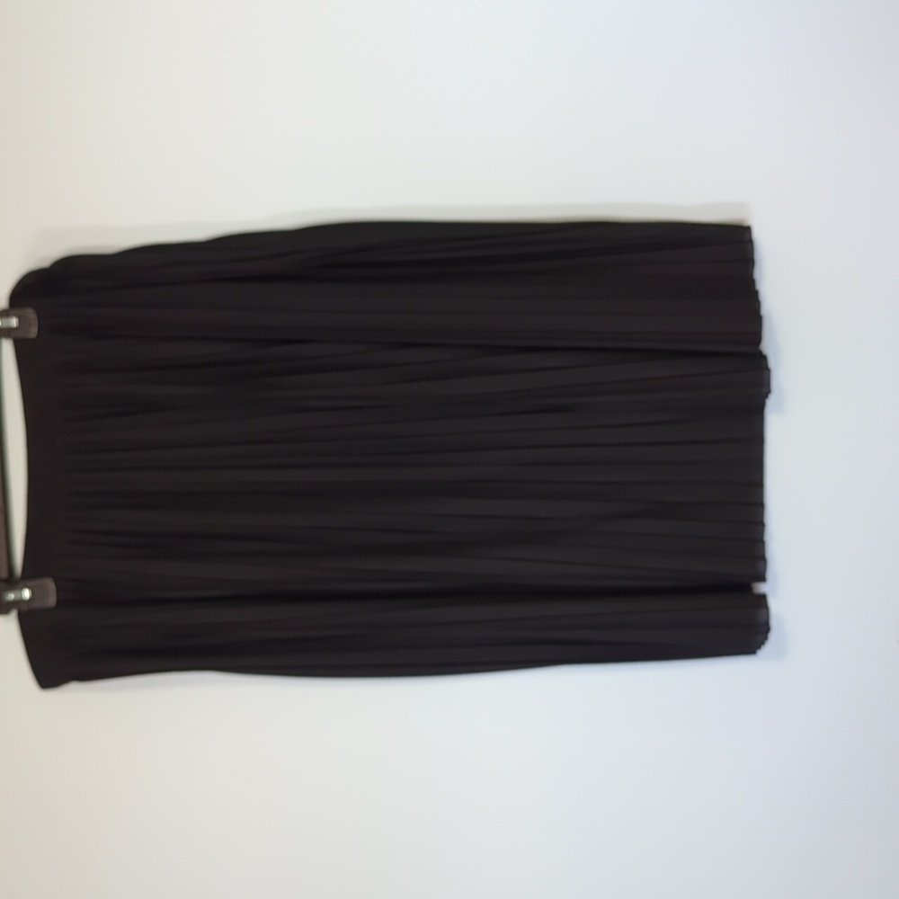 PLUS SIZE Black Midi Skirt with Ruffles